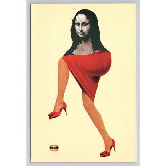 Postcard Mona Lisa Art Moments for the Mentally Challenged Humor - Picture 1 of 2